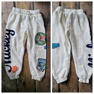 ZARA DISNEY SZ 5-6Y VGUC WHITE MICKEY ski day theme jogger sweatpants